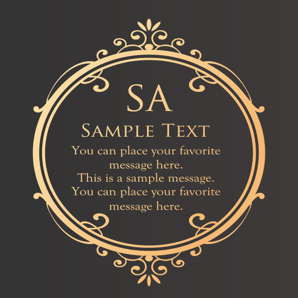 时尚的框架。设计模板。一副华丽的额头。图片下载