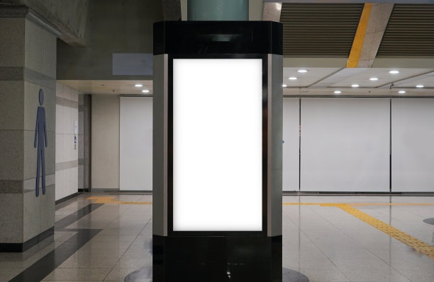 地铁风景和广告模型图片下载