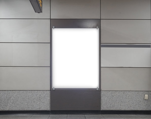 地铁风景和广告模型图片下载