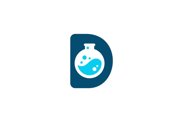 字母d与实验室玻璃器皿图片下载