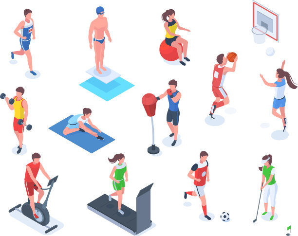 等长的人做运动，拳击，高尔夫，还有图片下载