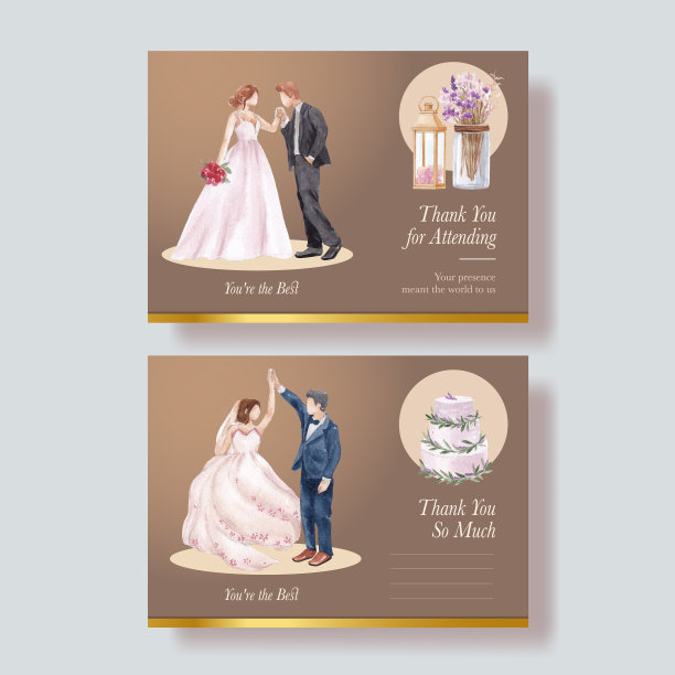 明信片模板与紫丁香紫的婚礼图片下载