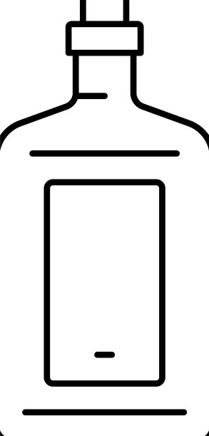 饮料瓶线条图标图片下载