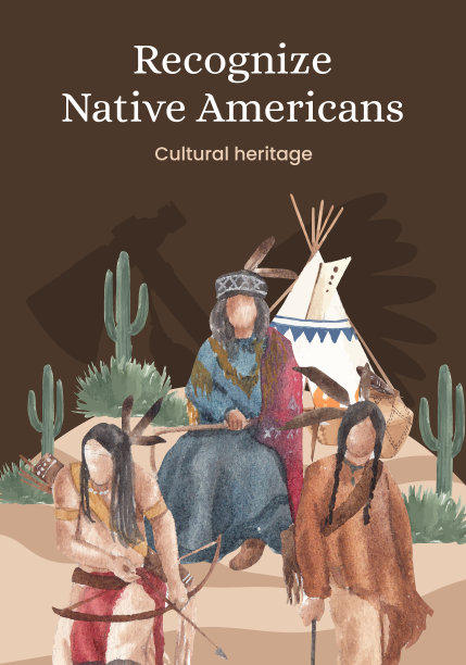 海报模板与印第安人图片下载