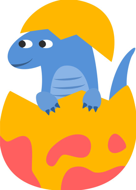 可爱的卡通恐龙在白色背景图片下载