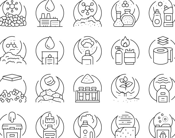 化工生产图标集图片下载