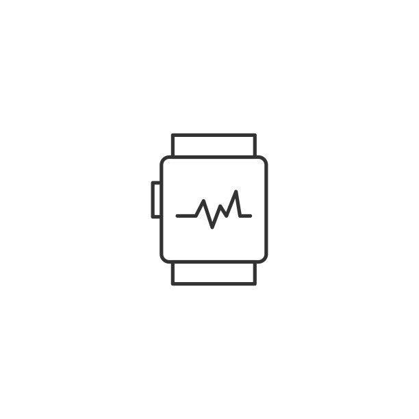 智能手表健康腕带线图标心图片下载