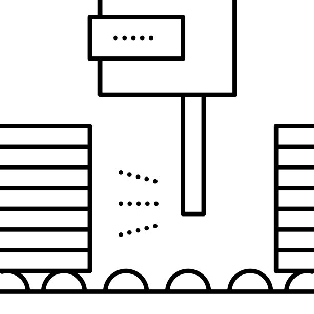 注油木板机线条图标图片下载