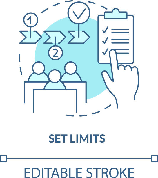 设置限制蓝绿色概念图标图片下载