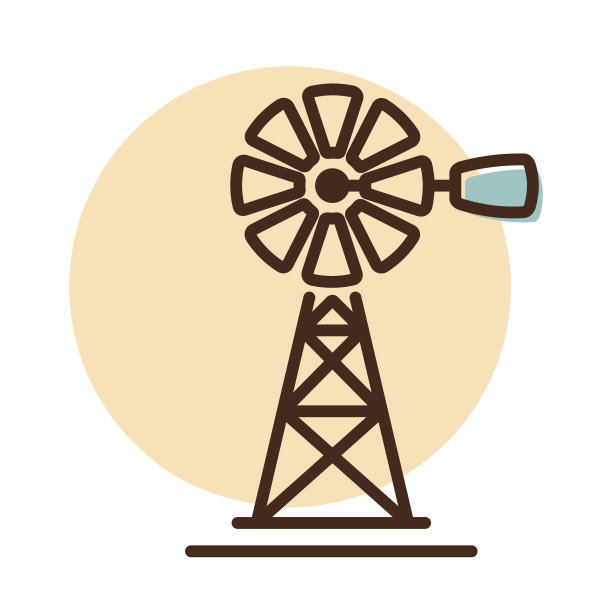 风泵扁平图标农业标志图形图片下载