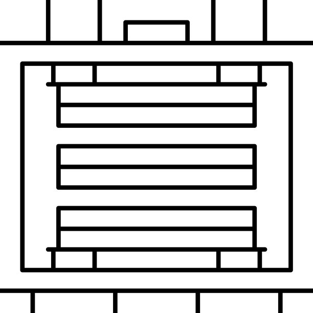 胶合板工厂工业设备线条图标图片下载