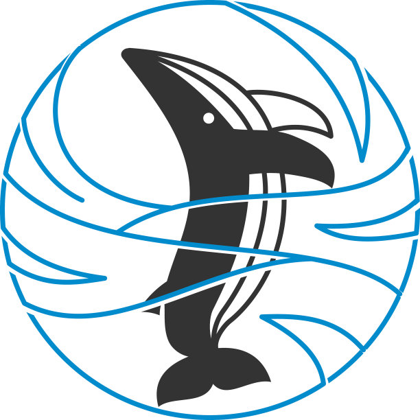 圈鲸座头鲸标志品牌形象图片下载