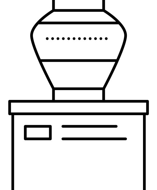 双耳瓶展示线图标图片下载