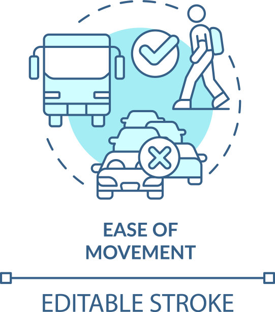 便于移动的绿松石概念图标图片下载