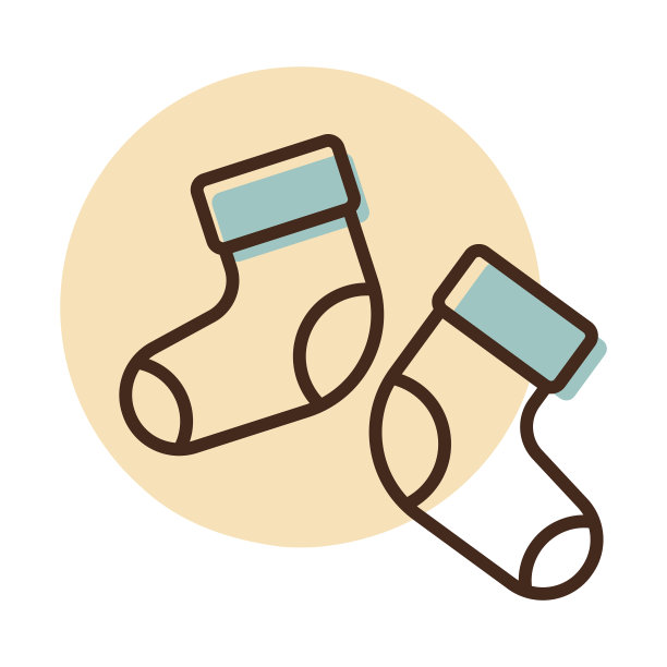 婴儿袜子靴子图标图片下载