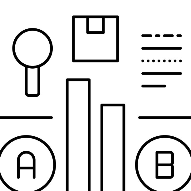 市场对比线条图标图片下载