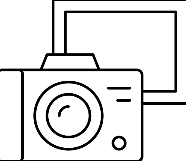 复古照片相机线图标图片下载