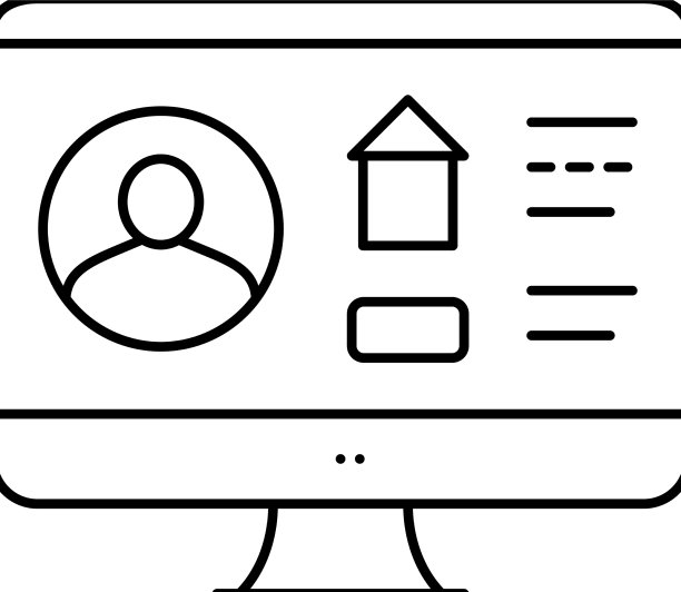 在线房屋租赁线性图标图片下载