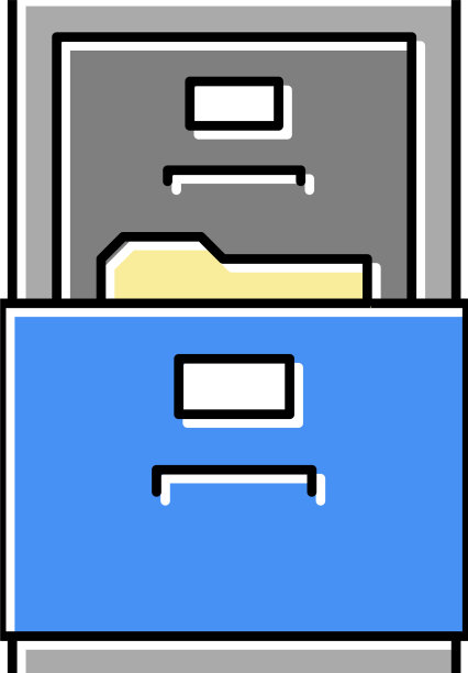 档案柜彩色图标图片下载