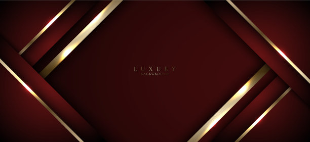 抽象三维红色和金色条纹三角形图片下载