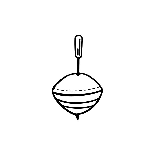 孤立的孩子在涂鸦风格旋转玩具图片下载