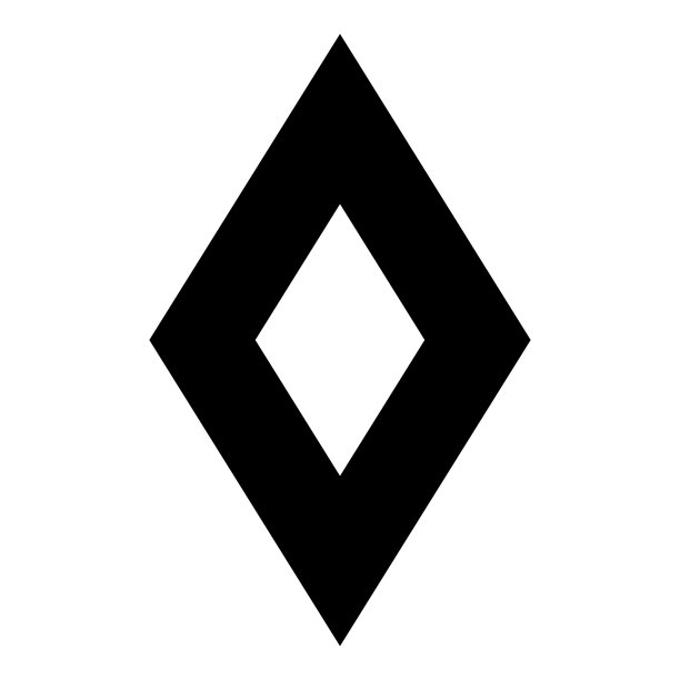 菱形平面图标孤立在白色背景图片下载