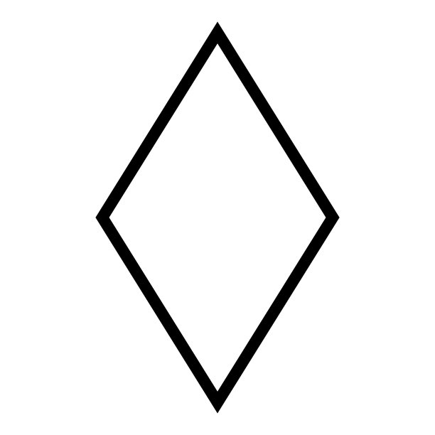 菱形平面图标孤立在白色背景图片下载
