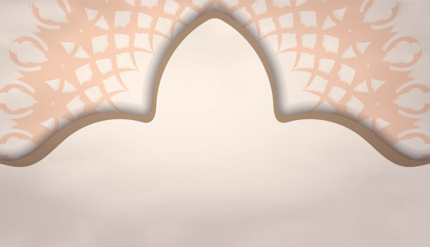 米色横幅与您的文本和地方图片下载