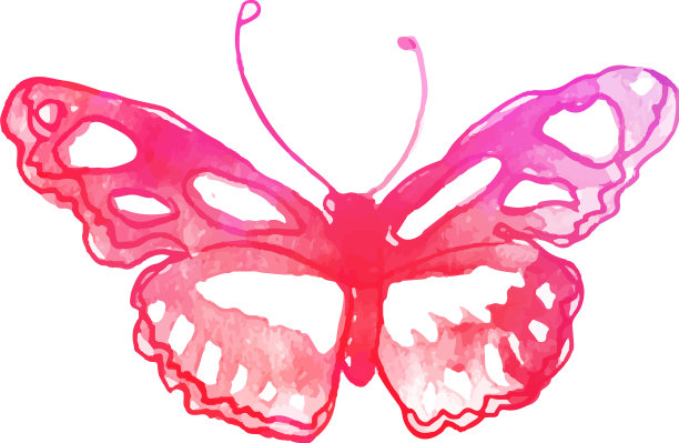 神奇的水彩蝴蝶图片下载