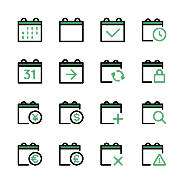 各种日历GUI图标设置图片下载