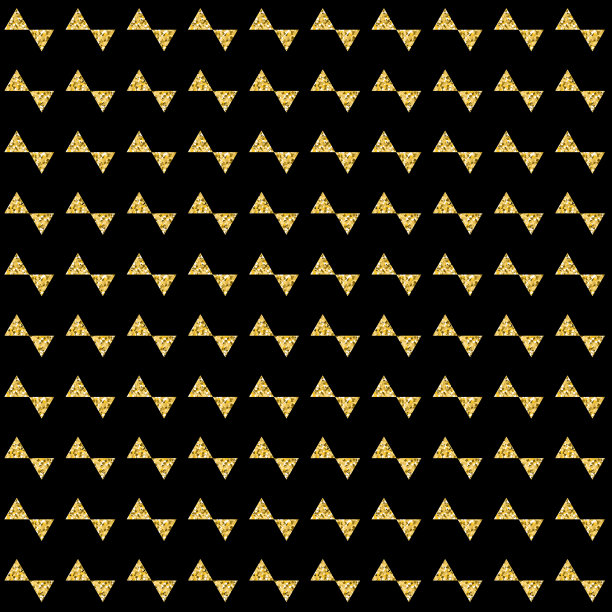 金色黑色三角形几何无缝图案别致闪亮的设计图片下载
