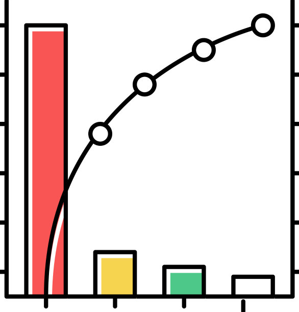 帕累托图表彩色图标图片下载
