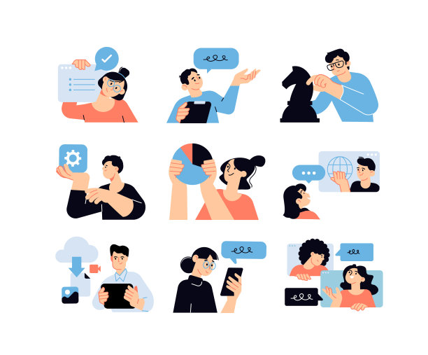 商业人士插图集图片下载