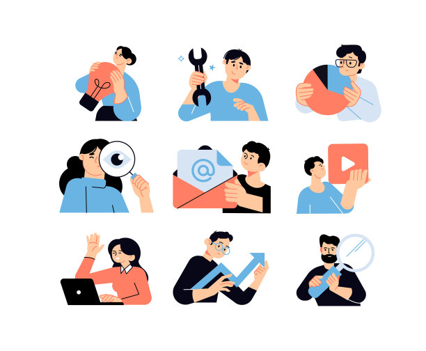 商业人士插图集图片下载