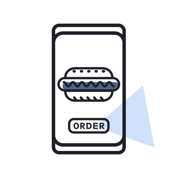 快餐外卖服务矢量孤立图标图片下载