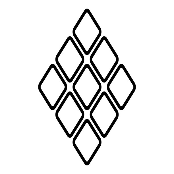 菱形平面图标孤立在白色背景图片下载