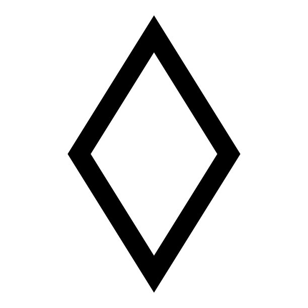 菱形平面图标孤立在白色背景图片下载