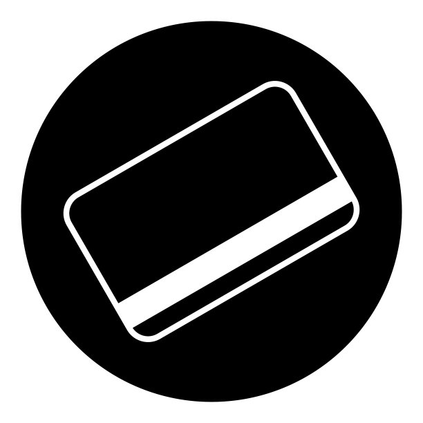 白色背景上的银行卡扁平图标图片下载