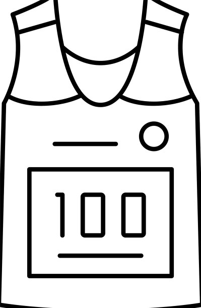 跑步者t恤线图标标志图片下载