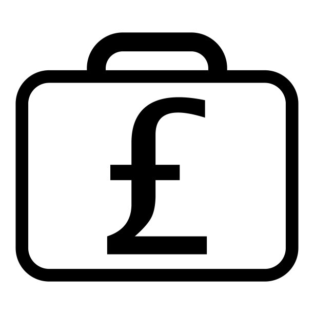 磅案例平面图标孤立的白色背景图片下载