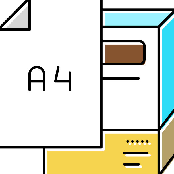 A4纸格式彩色图标图片下载