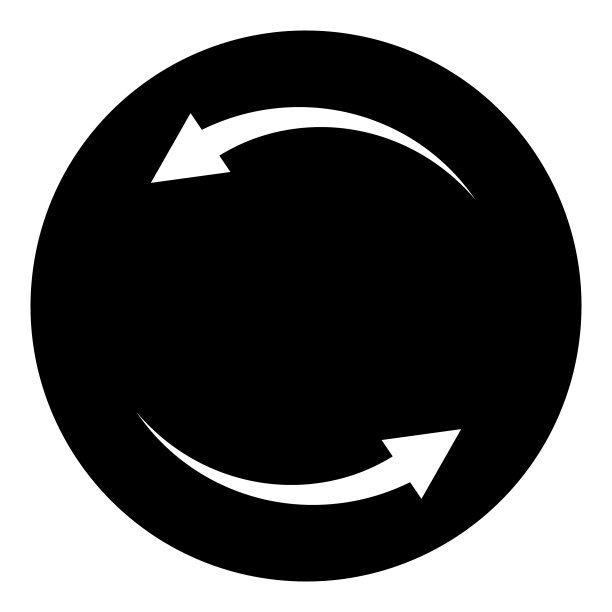 白色背景上的交换回收扁平图标图片下载