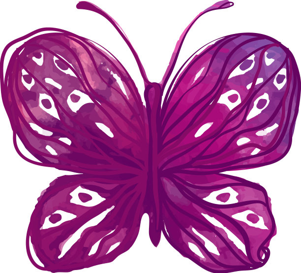 神奇的水彩蝴蝶图片下载