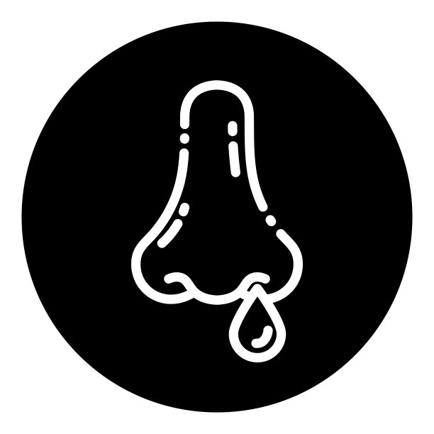 流鼻字形扁平图标孤立在白色图片下载