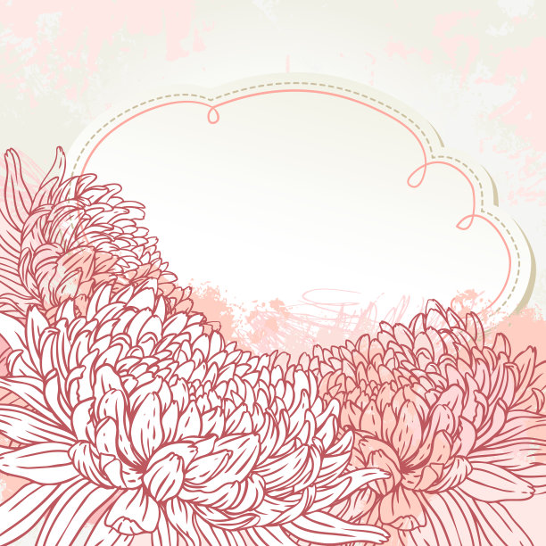 菊花花卉贺卡抽象图片下载