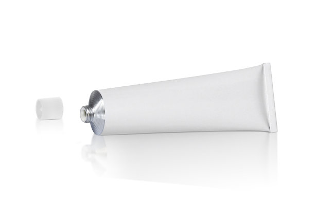 打开隔离在白色背景上的空白白色管图片下载