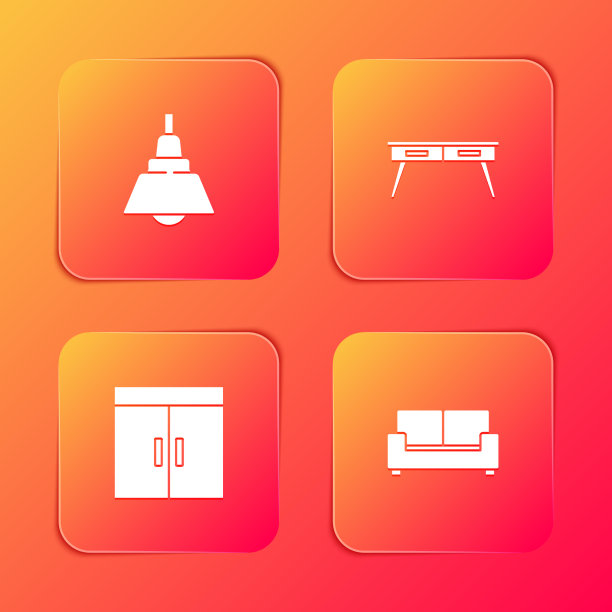 设置枝形吊灯办公室书桌衣柜和沙发图片下载