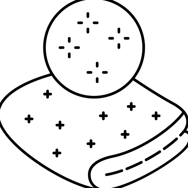 真丝面料线条图标图片下载