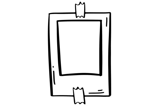 相框在素描画框在涂鸦图片下载