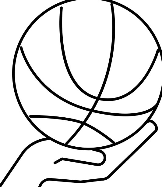 打篮球线图标图片下载